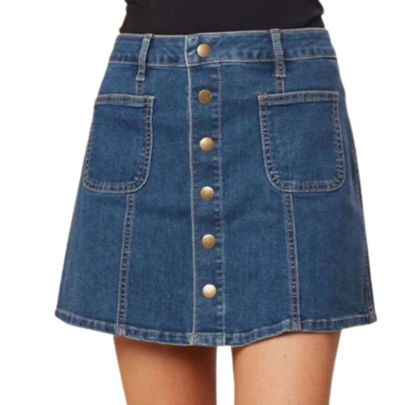 NEW Back To School Mini Denim Skirt Size 4 / X SMALL - Picture 1 of 16